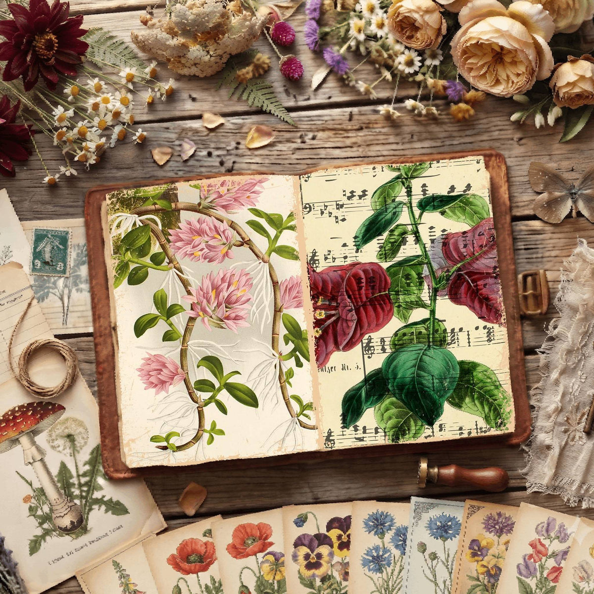 Botanical Illustrations Digital Papers