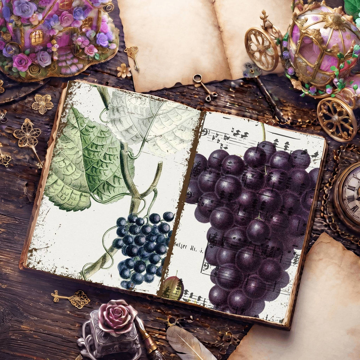 Botanical Illustrations Digital Papers