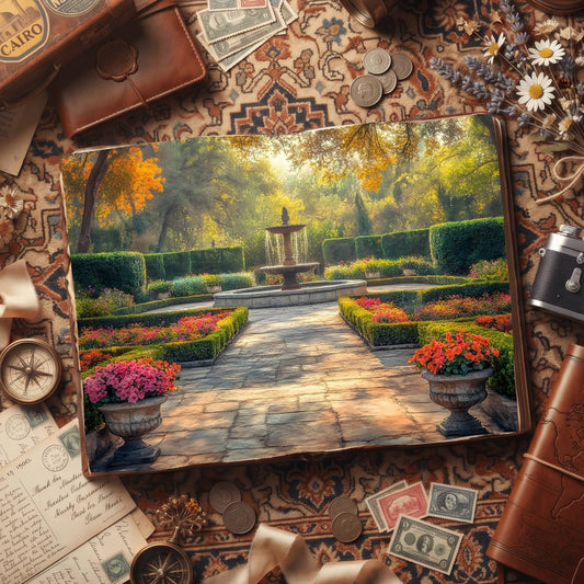Botanical floral printable junk journal papers, digital download preview