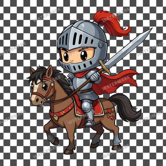 Brave Chibi Knight Clipart Pngs