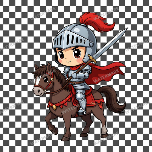Brave Chibi Knight Clipart Pngs