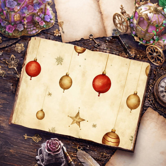 Burgundy Christmas Digital Papers