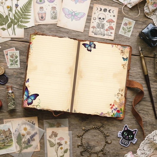 Butterfly Lined Digital Papers