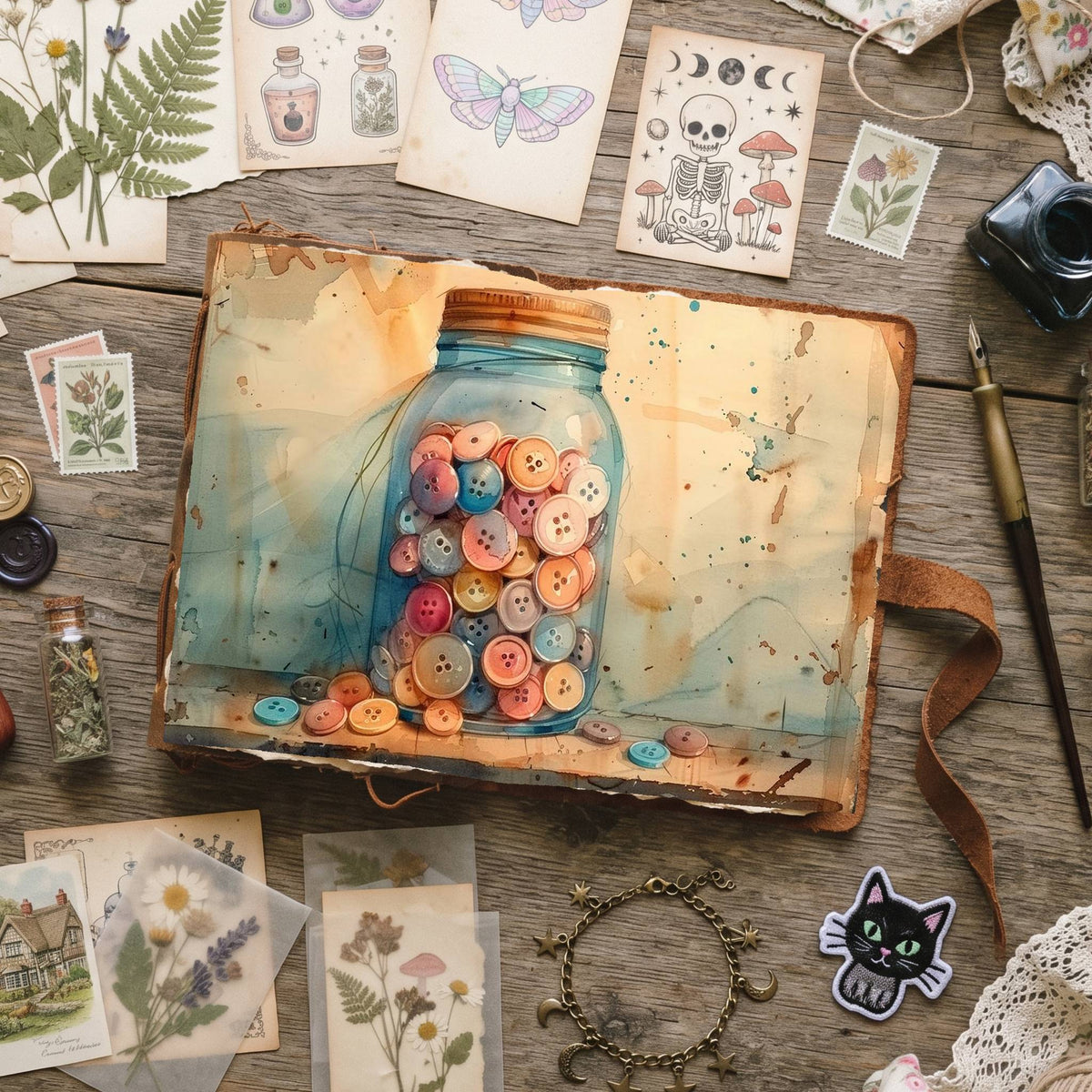 Button Jar Digital Papers