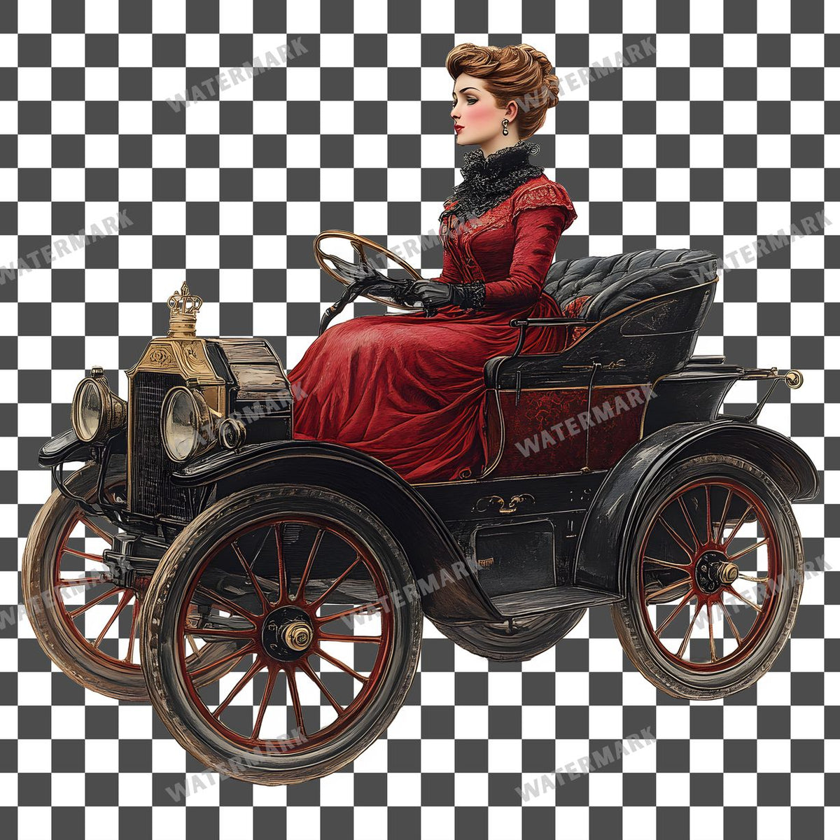 Car Vintage Style Clipart Pngs