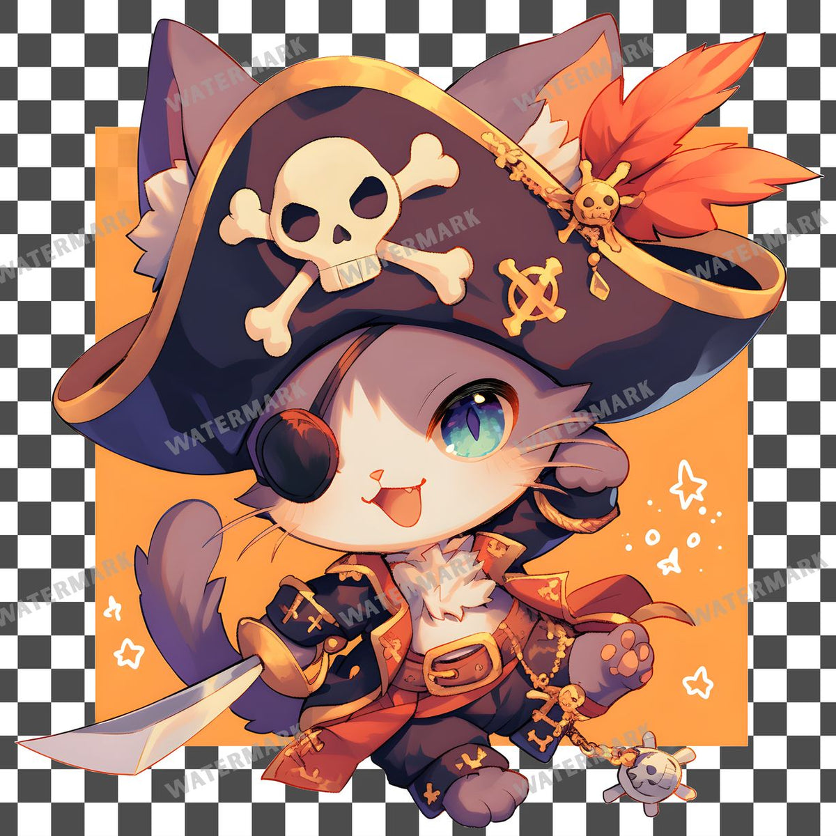 Cat Pirate Clipart Pngs