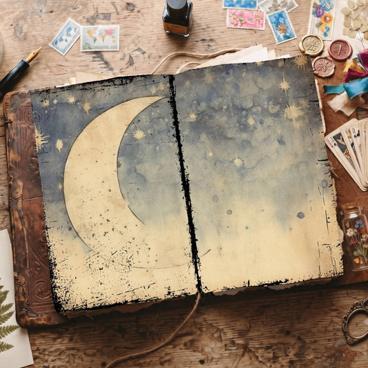 Celestial Moon Digital Papers
