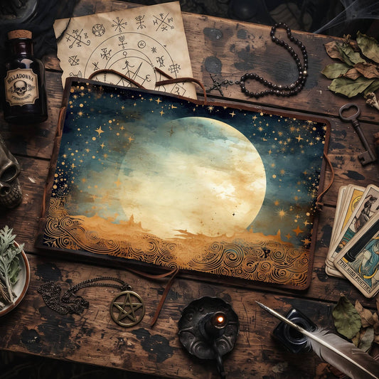 Celestial Moon Digital Papers