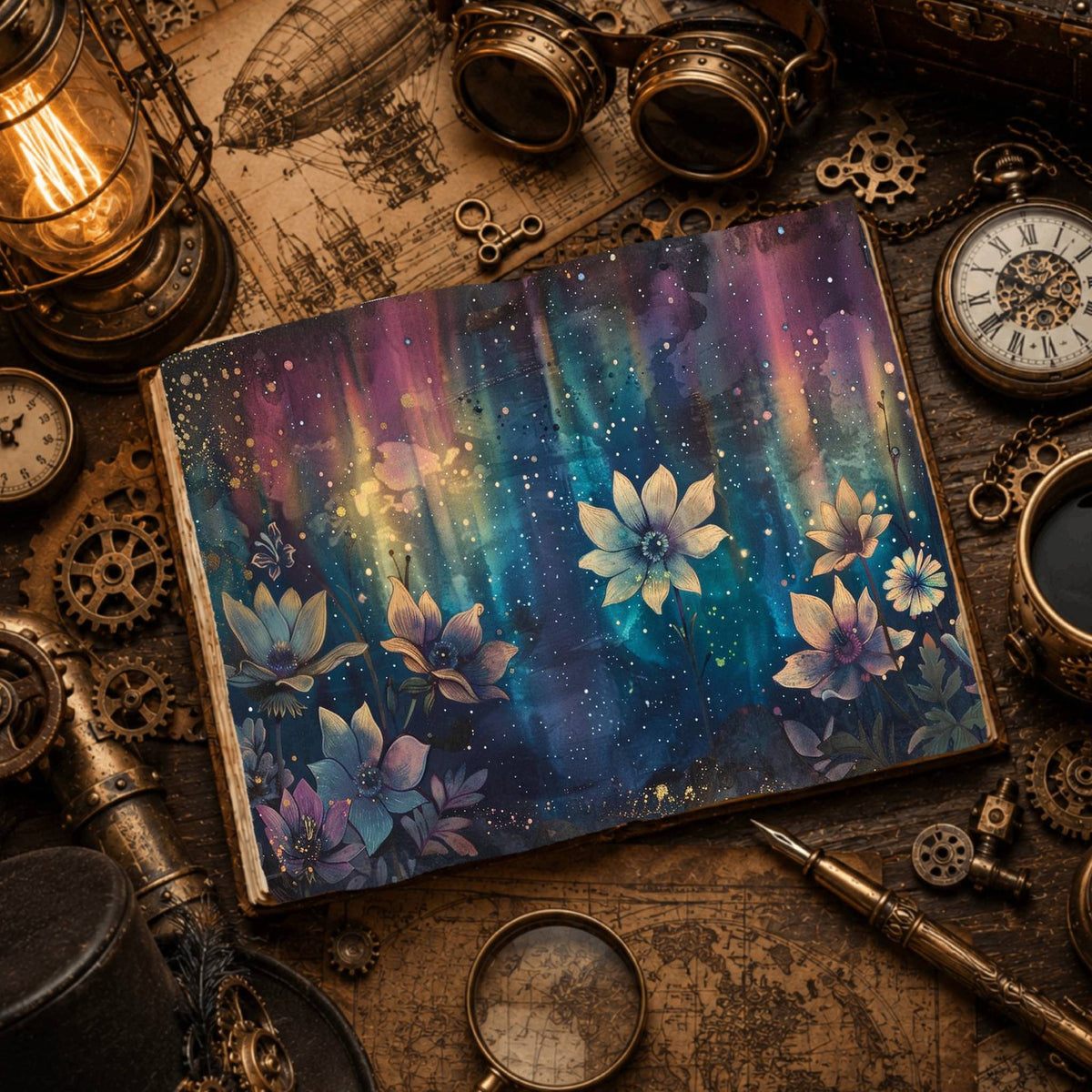 Celestial Wildflowers Digital Papers