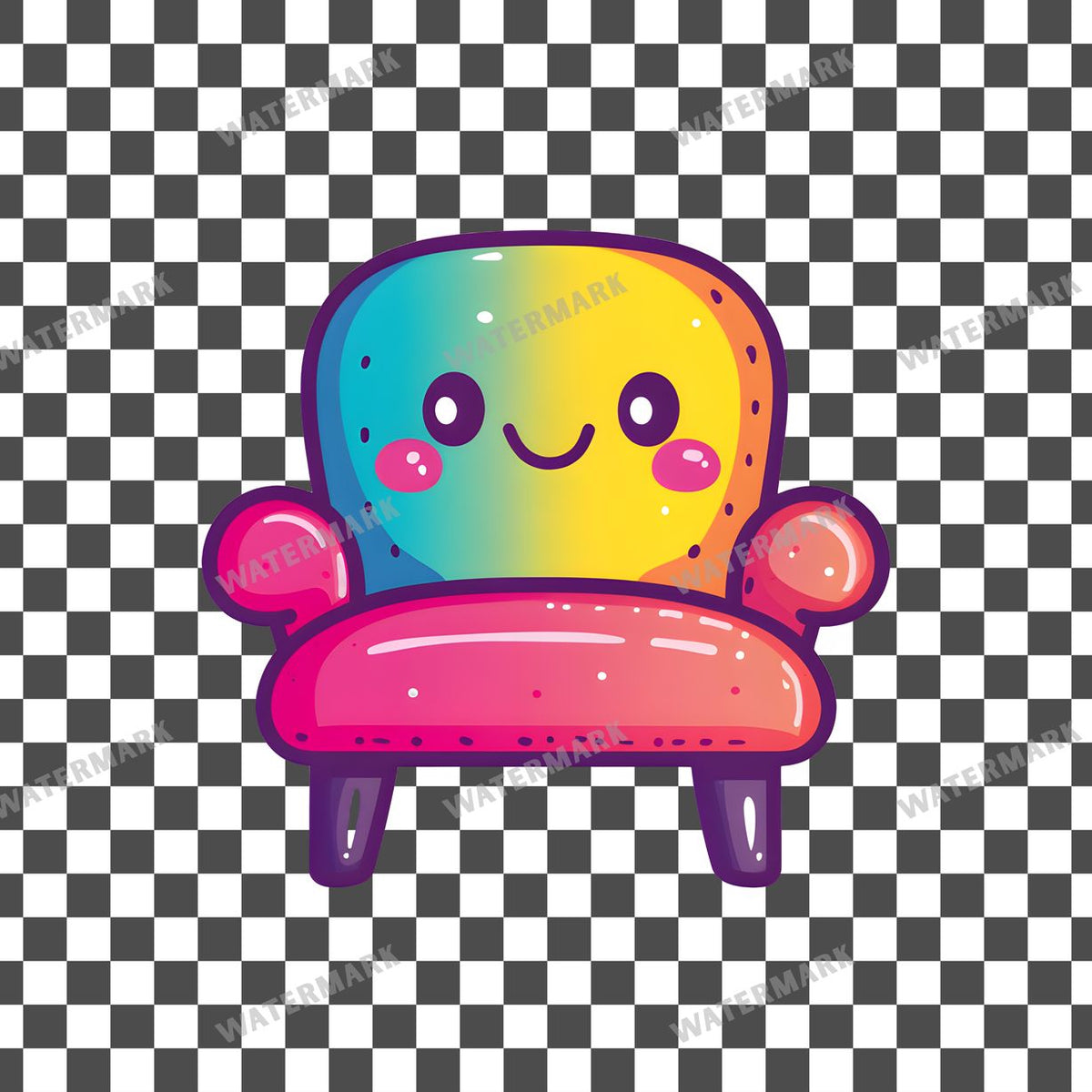 Chair Kawaii Style Clipart Pngs