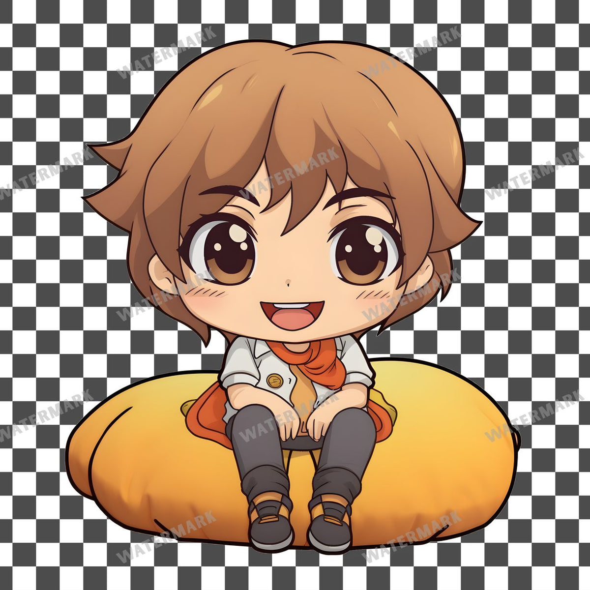 Character Sitting Onpillow Clipart Pngs
