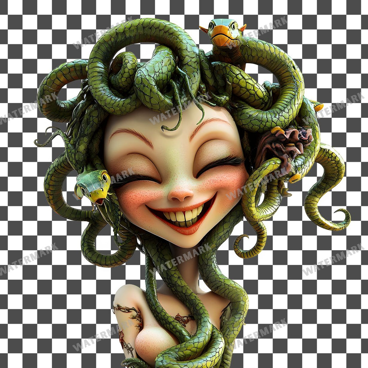 Charactersnake Hair Clipart Pngs