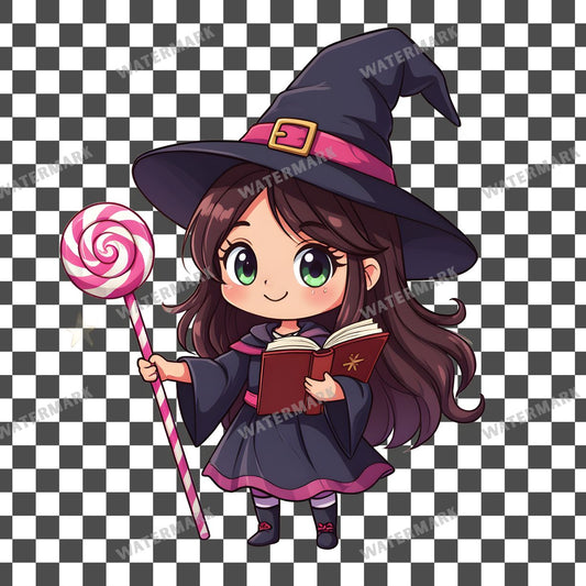 Chibi Candy Witch Clipart Pngs