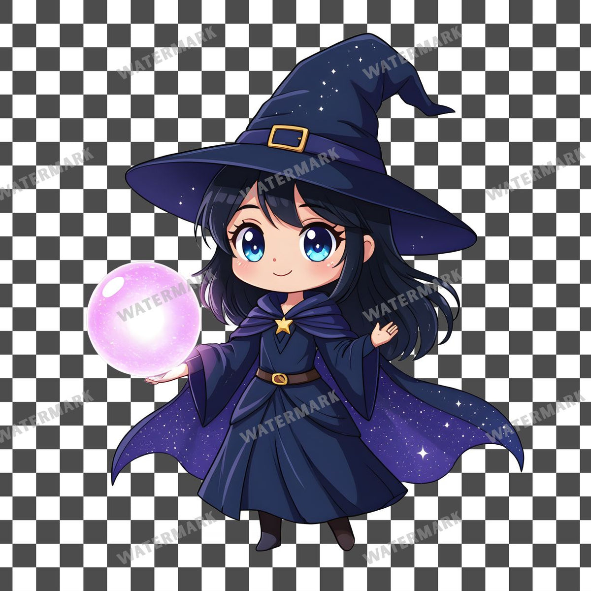 Chibi Cosmic Witch Clipart Pngs