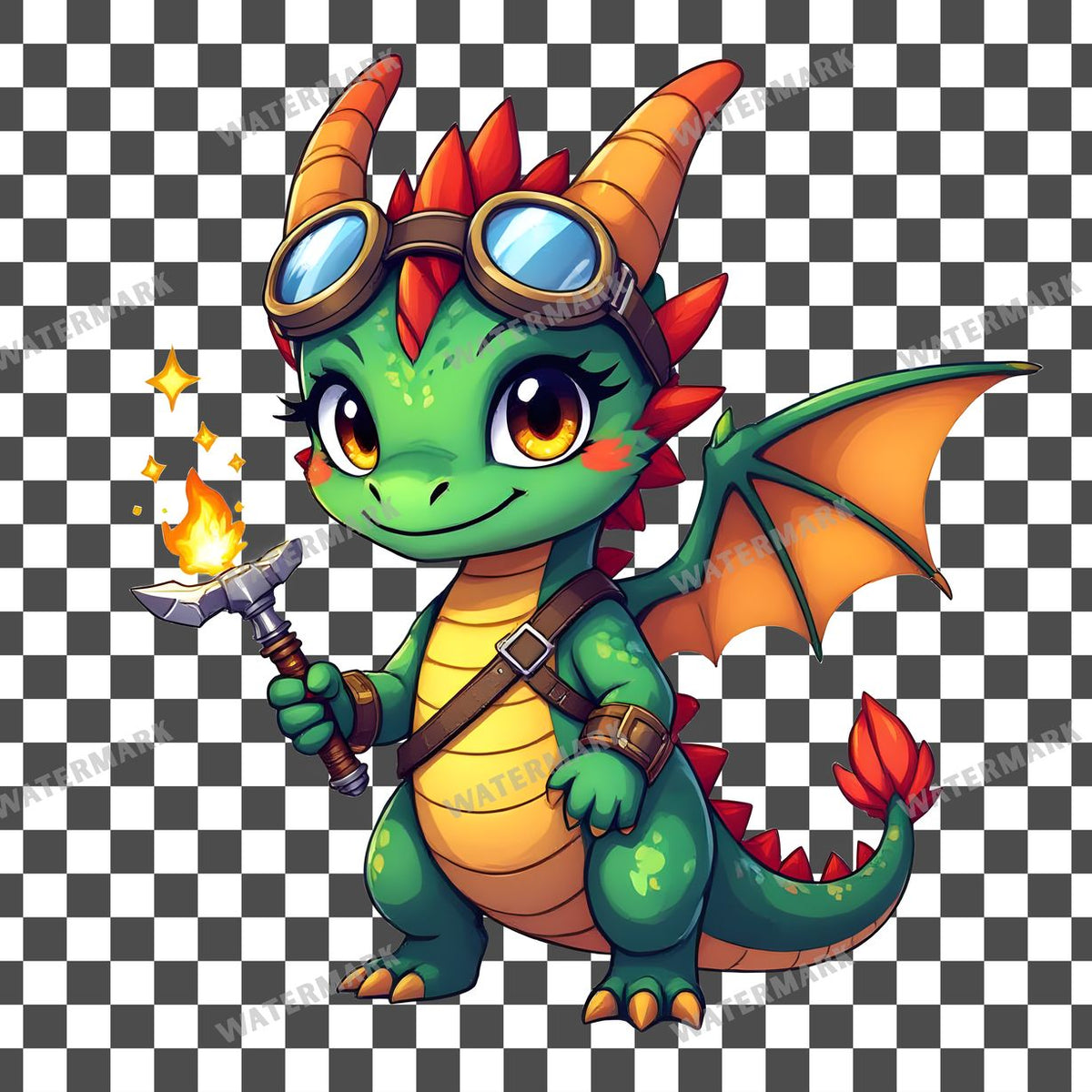 Chibi Dragon Rider Clipart Pngs