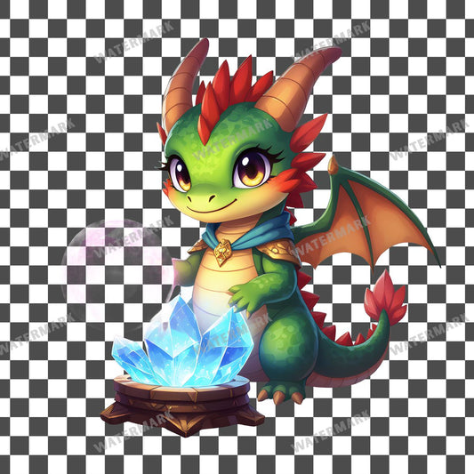 Chibi Dragon Wizard Clipart Pngs