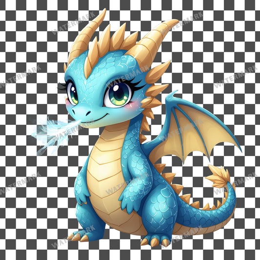 Chibi Frost Dragon Clipart Pngs