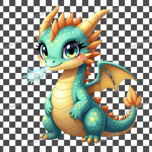 Chibi Frost Dragon Clipart Pngs