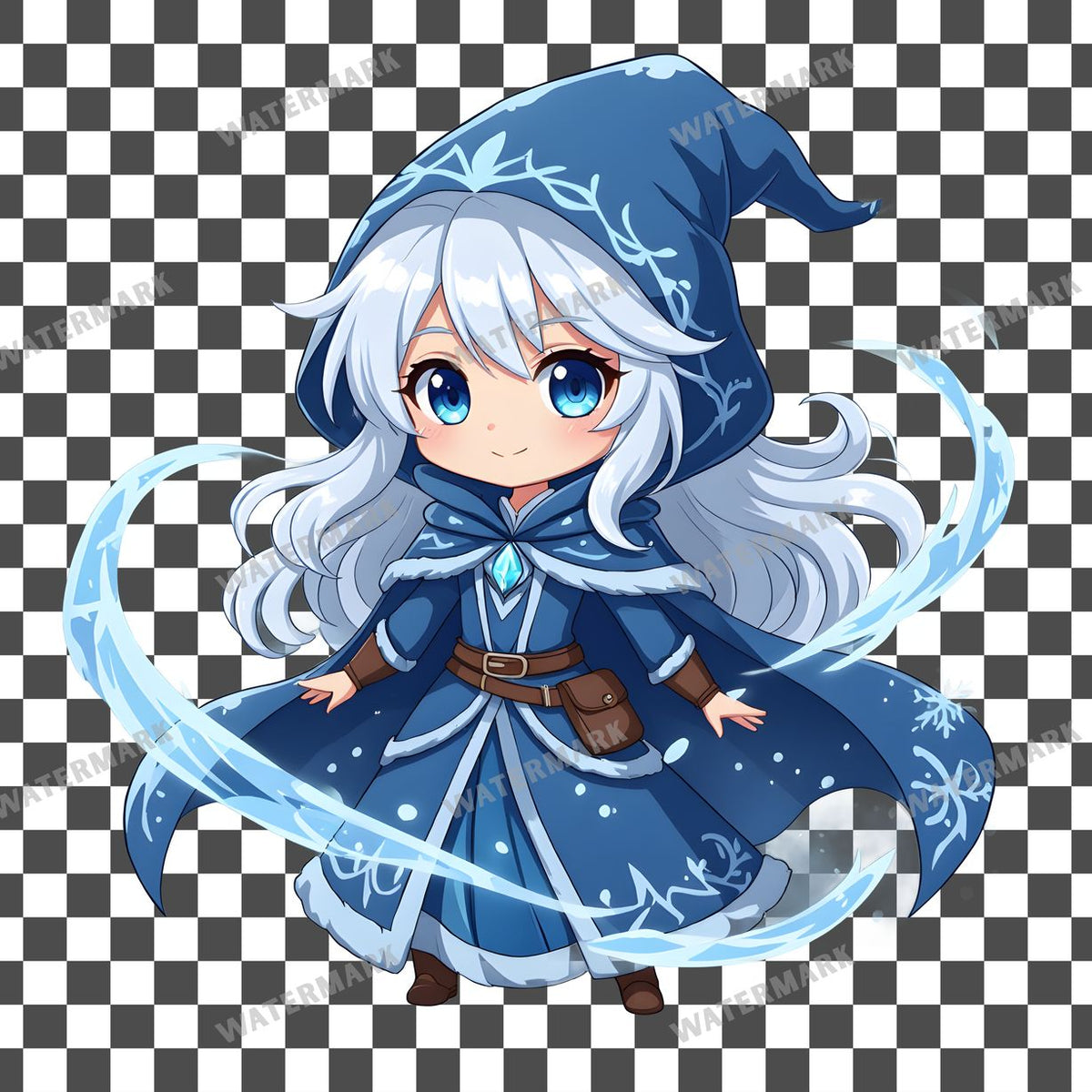 Chibi Frost Witch Clipart Pngs