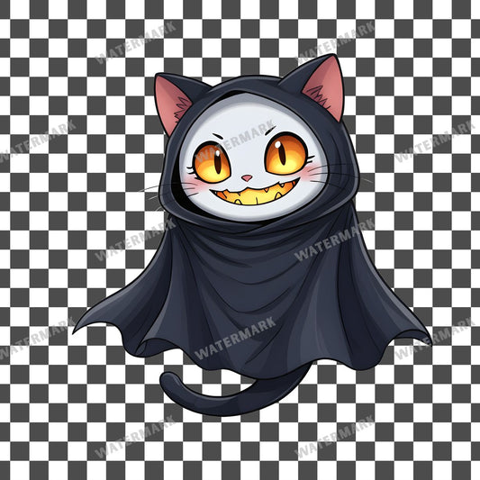 Chibi Ghost Cat Clipart Pngs