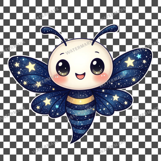 Chibi Ghostly Moth Clipart Pngs