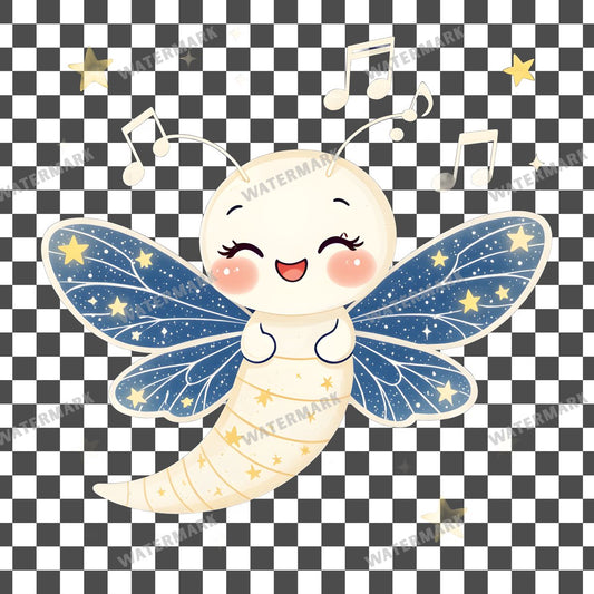 Chibi Ghostly Moth Clipart Pngs