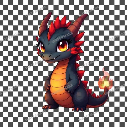 Chibi Magma Dragon Clipart Pngs