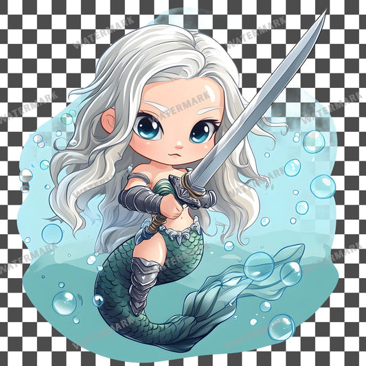 Chibi Mermaid Clipart Pngs