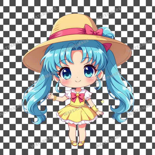 Chibi Moon Wearing Clipart Pngs