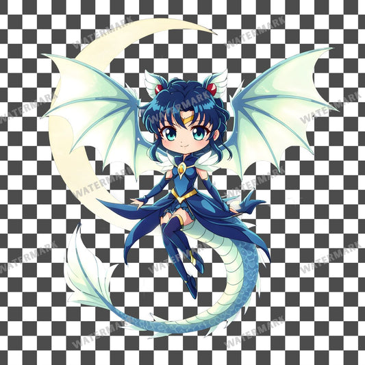 Chibi Moonlight Dragon Clipart Pngs