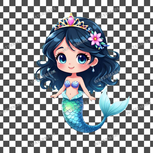 Chibi Ocean Mermaid Clipart Pngs