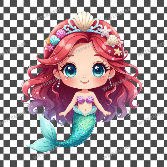 Chibi Ocean Mermaid Clipart Pngs