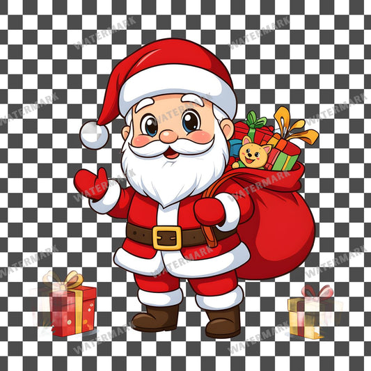 Chibi Santa Claus Clipart Pngs