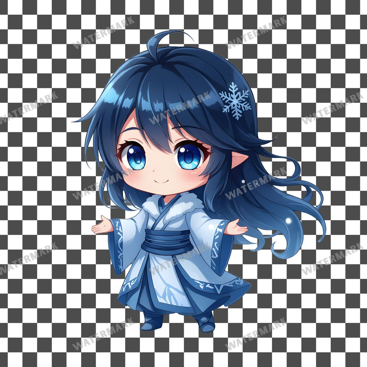 Chibi Snow Spirit Clipart Pngs