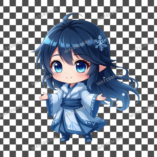 Chibi Snow Spirit Clipart Pngs