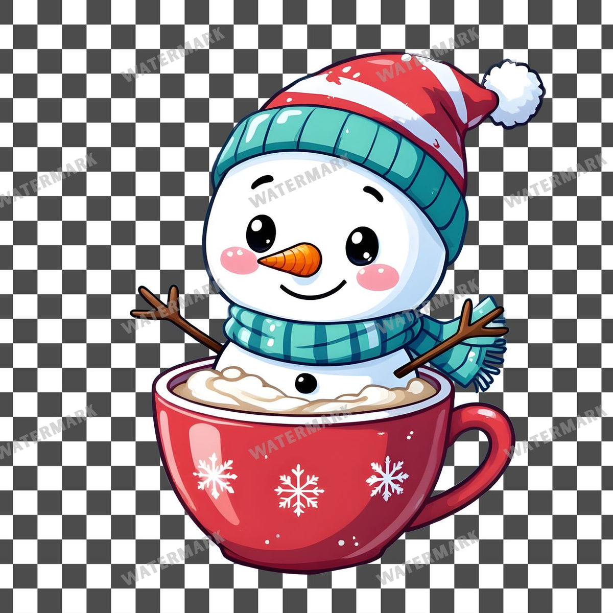 Chibi Snowmanhot Clipart Pngs