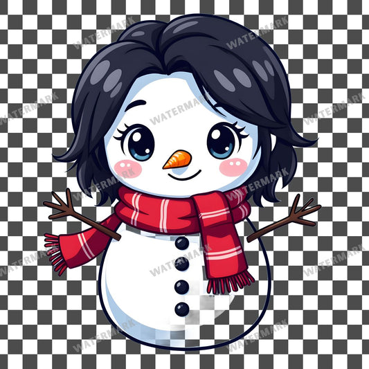 Chibi Snowmanscarf Clipart Pngs