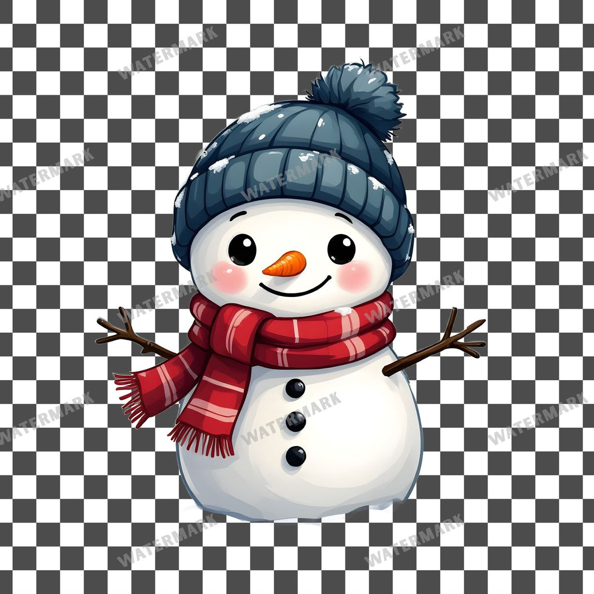 Chibi Snowmanscarf Clipart Pngs