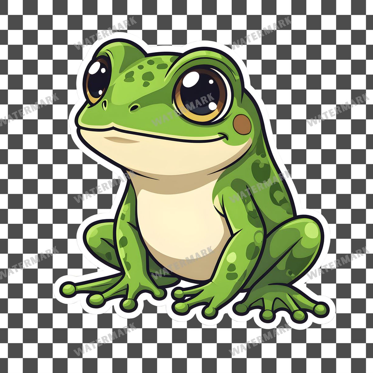 Chibi Style Frog Clipart Pngs