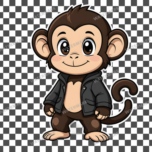 Chibi Style Monkey Clipart Pngs