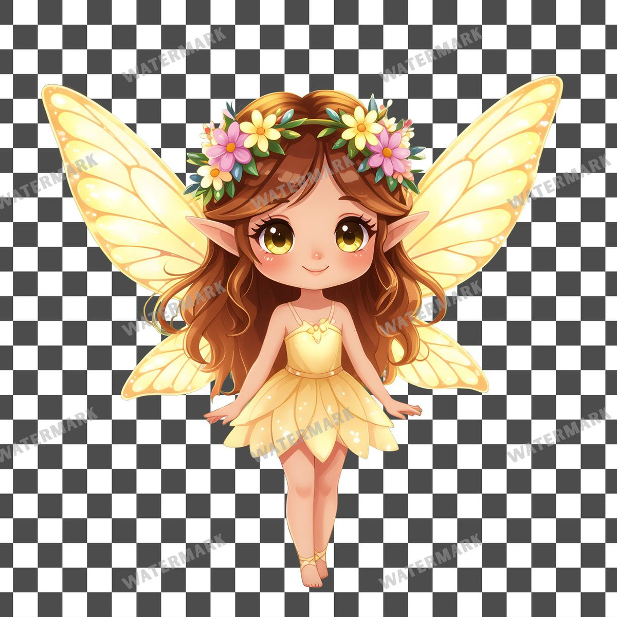 Chibi Summer Fairy Clipart Pngs