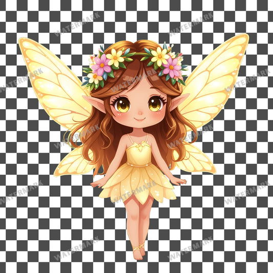 Chibi Summer Fairy Clipart Pngs