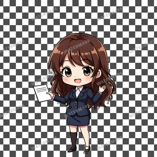 Chibi Travel Agent Clipart Pngs