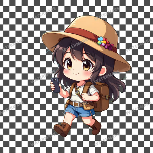 Chibi Traveler Traveling Clipart Pngs