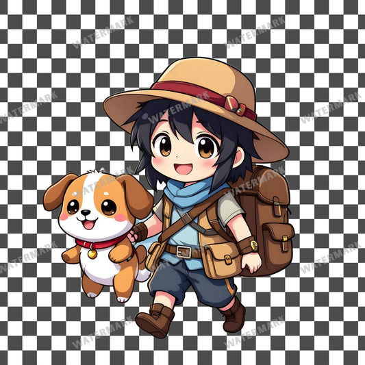 Chibi Traveler Traveling Clipart Pngs