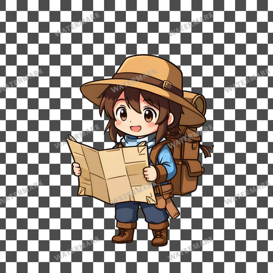 Chibi Traveler Clipart Pngs