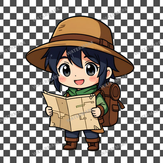 Chibi Travelerbackpack Clipart Pngs
