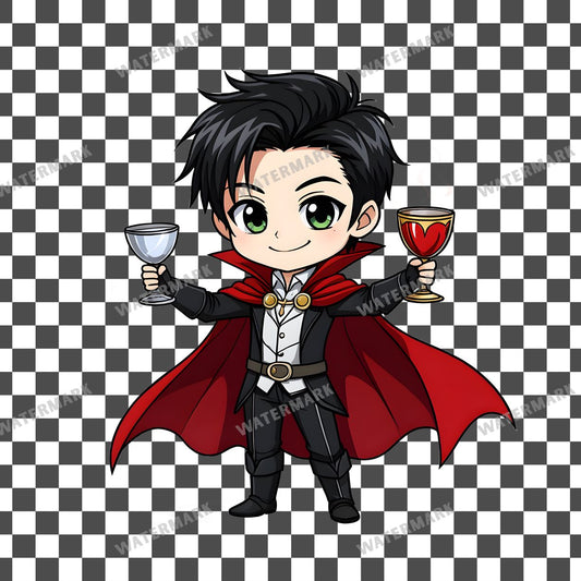 Chibi Vampire Boy Clipart Pngs