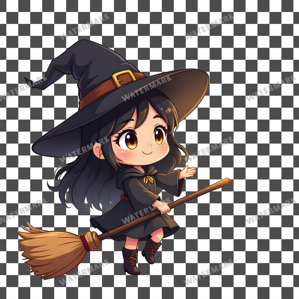 Chibi Witch Clipart Pngs