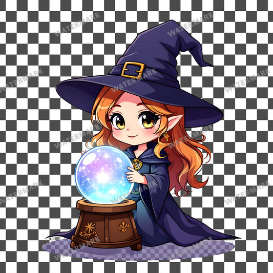 Chibi Witchcrystal Clipart Pngs